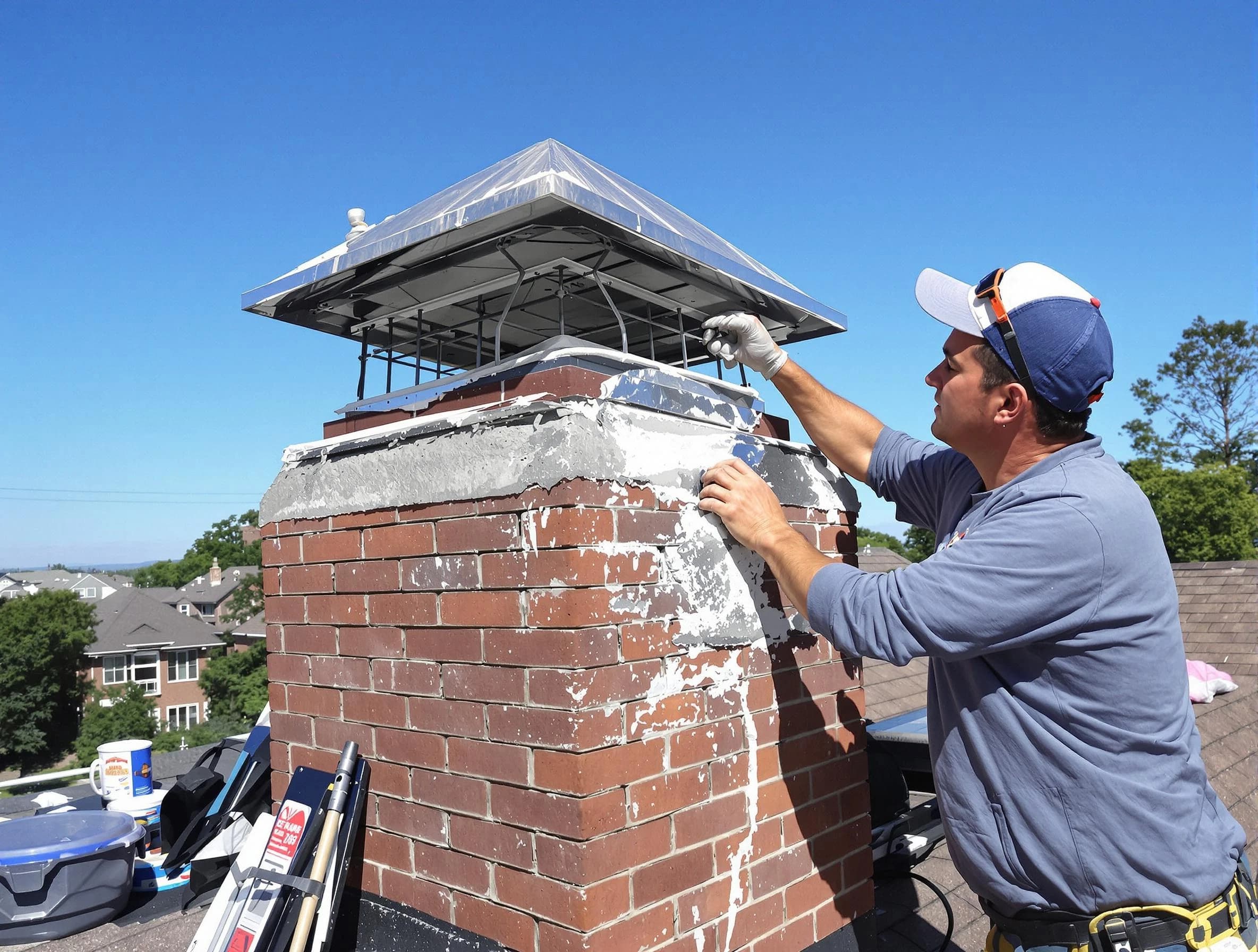 Chimney Crown Services service in Belmont, MA